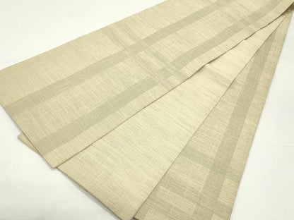 平和屋着物●太鼓柄袋帯　唐織　格子丸文　正絹　逸品　DAAW6954ob