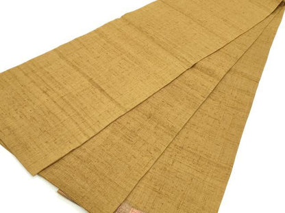 平和屋着物●太鼓柄袋帯 生紬 抽象文様 金彩 正絹 逸品 未使用 DAAW6961ob