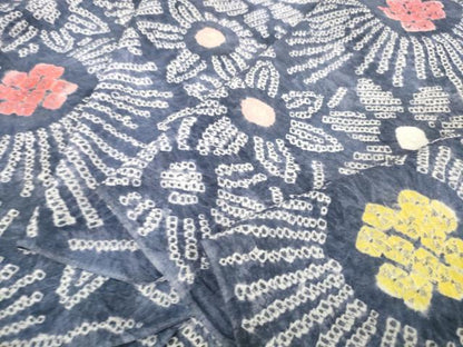 平和屋着物＊夏物 有松鳴海絞 反物 着尺 花散らし 綿 逸品 未使用 DAAW7301zzz