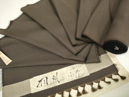 平和屋着物＊夏物 お召 反物 着尺 十字絣 上代28万 逸品 未使用 DAAW7304zzz