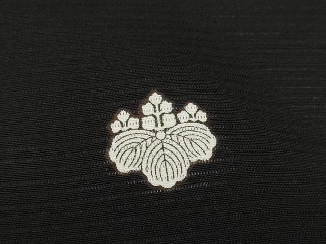 平和屋着物＊夏物 黒紋付 黒反物 着尺 絽 檳榔子染 神路黒 逸品 未使用 DAAW7441zzz