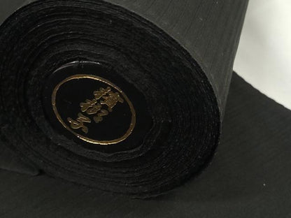 平和屋着物＊夏物 黒紋付 黒反物 着尺 絽 檳榔子染 神路黒 逸品 未使用 DAAW7441zzz