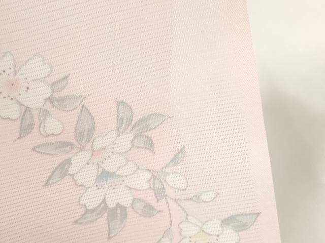 平和屋着物＊夏物　小紋　反物　着尺　駒絽　枝花文　洗える着物　未使用　DAAW7443zzz