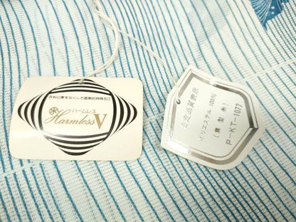 平和屋着物＊夏物 小紋 反物 着尺 駒絽 舞花文 洗える着物 未使用 DAAW7450zzz
