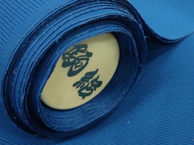 平和屋着物＊夏物 色無地 反物 着尺 駒絽 瑠璃紺色 洗える着物 未使用 DAAW7455zzz