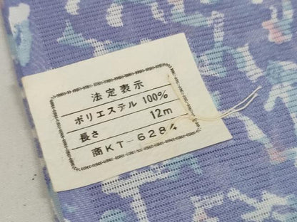平和屋着物＊夏物 小紋 反物 着尺 駒絽 幾何学文様 洗える着物 未使用 DAAW7486zzz
