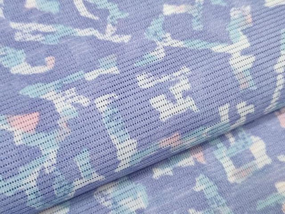 平和屋着物＊夏物 小紋 反物 着尺 駒絽 幾何学文様 洗える着物 未使用 DAAW7486zzz