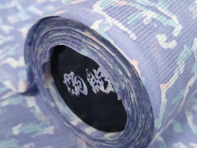 平和屋着物＊夏物 小紋 反物 着尺 駒絽 幾何学文様 洗える着物 未使用 DAAW7486zzz