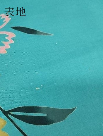 平和屋着物＊夏物　浴衣　反物　着尺　枝花文　撫子　コーマー糸　綿　逸品　未使用　DAAW7492zzz