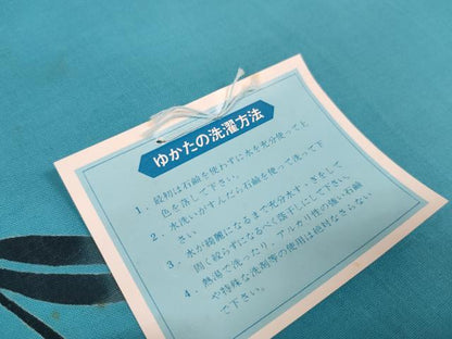 平和屋着物＊夏物　浴衣　反物　着尺　枝花文　撫子　コーマー糸　綿　逸品　未使用　DAAW7492zzz