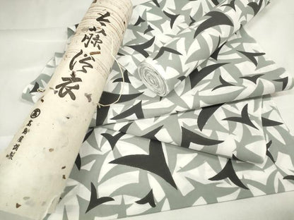 平和屋着物∴夏物 浴衣 反物 着尺 幾何学文様 高島屋扱い 綿 逸品 未使用 DAAW7501zzz
