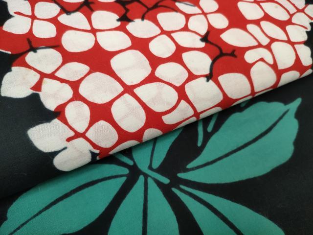 平和屋着物∴夏物 ファッションデザイナー コシノジュンコ 浴衣 反物 着尺 紫陽花 アジサイ 綿 逸品 未使用 DAAW7531zzz