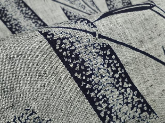 平和屋着物＊夏物　浴衣　反物　着尺　助六染　笹竹文　綿　逸品　未使用　DAAW7534zzz