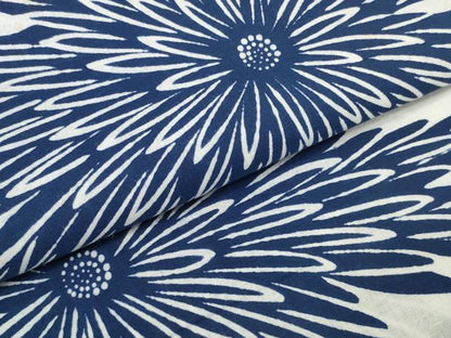 平和屋着物∴夏物 浴衣 反物 着尺 東京本染 菊 綿 逸品 未使用 DAAW7537zzz