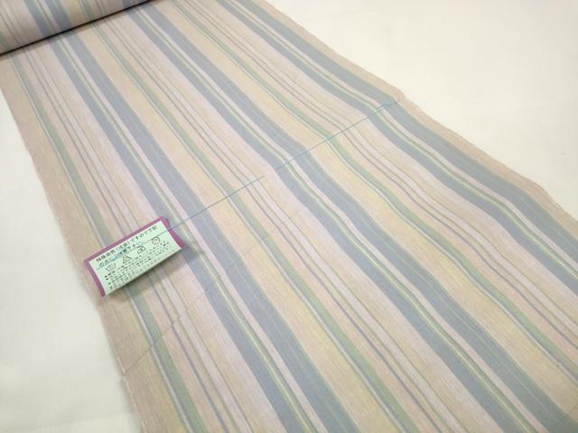 平和屋着物＊夏物　浴衣　反物　着尺　間道　綿　逸品　未使用　DAAW7541zzz