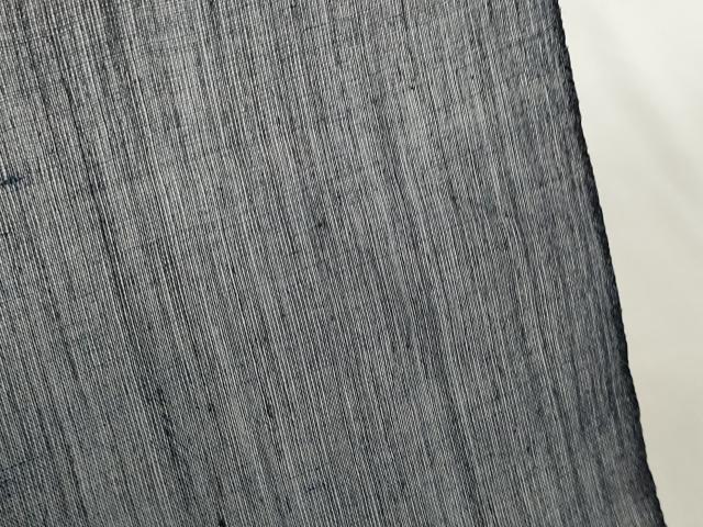 平和屋着物＊夏物 本場小千谷ちぢみ 反物 着尺 藍鉄色 麻 逸品 未使用 DAAW7553zzz