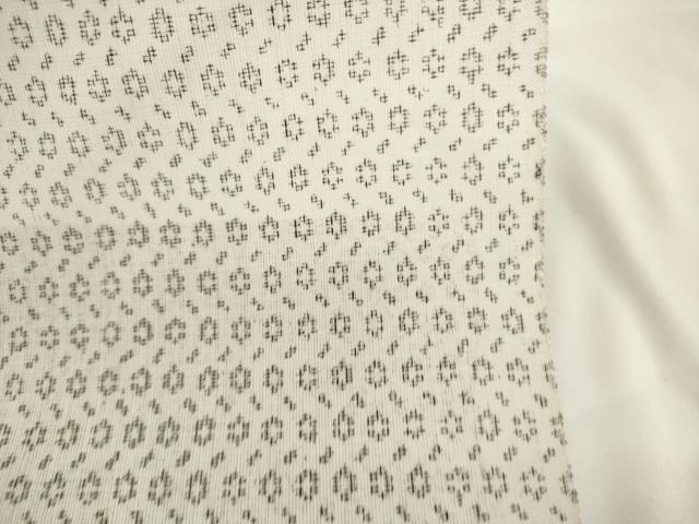 平和屋着物＊夏物 本麻白絣 反物 着尺 絣文様 麻 逸品 未使用 DAAW7626zzz