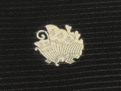 平和屋着物＊夏物 黒紋付 黒反物 着尺 絽 逸品 未使用 DAAW7683zzz