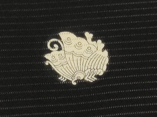 平和屋着物＊夏物 黒紋付 黒反物 着尺 絽 逸品 未使用 DAAW7683zzz