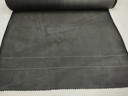 平和屋着物＊夏物　小紋　反物　着尺　二重紗　間道　黒地　逸品　未使用　DAAW7686zzz