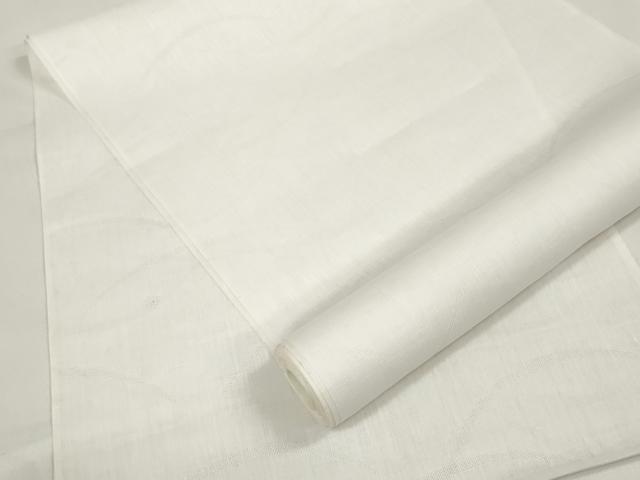 平和屋着物＊夏物　長襦袢　反物　着尺　芝紋紗　生成り色　麻　逸品　未使用　DAAW7722zzz
