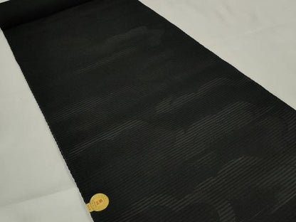 平和屋着物＊夏物 西陣 名古屋帯 帯反物 黒共帯 雲重ね文 証紙付き 逸品 未使用 DAAW7748zzz