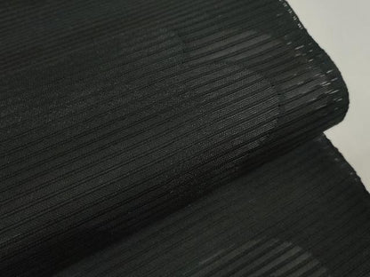 平和屋着物＊夏物 西陣 名古屋帯 帯反物 黒共帯 雲重ね文 証紙付き 逸品 未使用 DAAW7748zzz