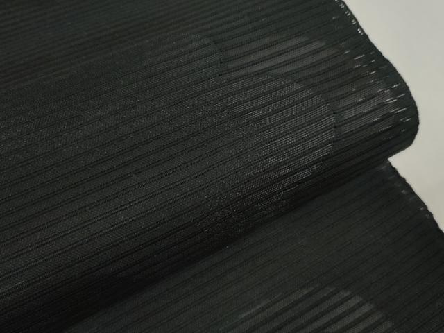 平和屋着物＊夏物 西陣 名古屋帯 帯反物 黒共帯 雲重ね文 証紙付き 逸品 未使用 DAAW7748zzz
