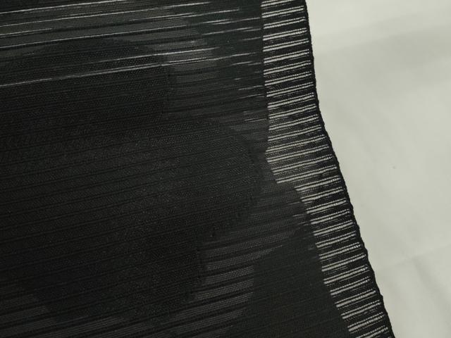 平和屋着物＊夏物 西陣 名古屋帯 帯反物 黒共帯 雲重ね文 証紙付き 逸品 未使用 DAAW7748zzz