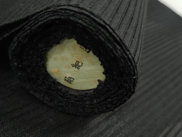 平和屋着物＊夏物 西陣 名古屋帯 帯反物 黒共帯 雲重ね文 証紙付き 逸品 未使用 DAAW7748zzz