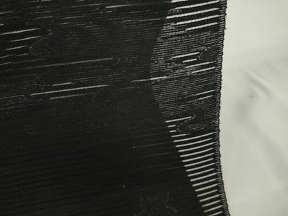 平和屋着物＊夏物 西陣 石黒織物謹製 名古屋帯 帯反物 都絽 黒共帯 草木染 霞源氏車花文 証紙付き 逸品 未使用 DAAW7749zzz