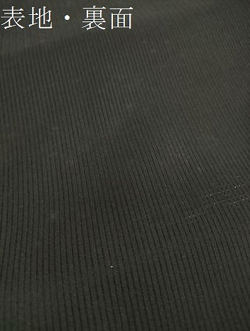 平和屋着物＊夏物 黒紋付 黒反物 着尺 絽 深泥黒 丹後ちりめん 逸品 未使用 DAAW7753zzz