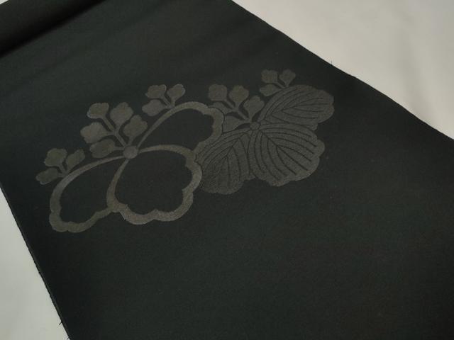平和屋着物＊夏物 名古屋帯 帯反物 黒共帯 紗 桐 逸品 未使用 DAAW7823zzz