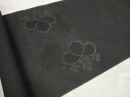 平和屋着物＊夏物 名古屋帯 帯反物 黒共帯 紗 桐 逸品 未使用 DAAW7823zzz