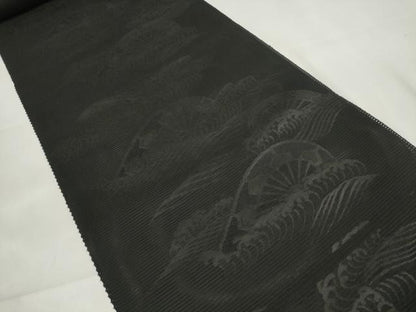 平和屋着物＊夏物 名古屋帯 帯反物 絽 立波片輪車文 逸品 未使用 DAAW7824zzz
