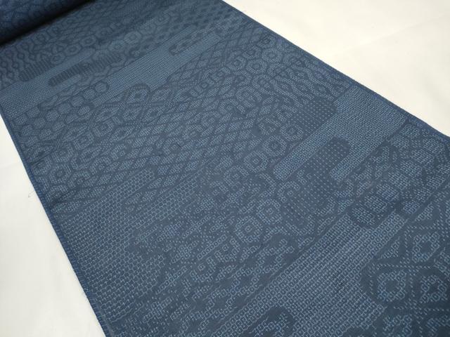 平和屋着物＊夏物　結城紬　夏結城　反物　着尺　80亀甲　霞亀甲文　証紙付き　逸品　未使用　DAAW7826zzz