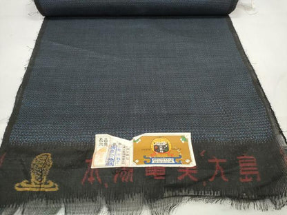 平和屋着物＊夏物　本場大島紬　夏大島　反物　着尺　100亀甲　総詰め　上代25万　藤原頼若　証紙付き　逸品　未使用　DAAW7835zzz