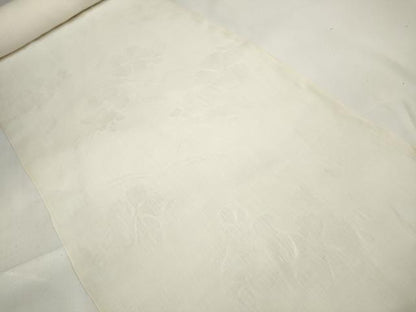 平和屋着物＊夏物 長襦袢 反物 着尺 芝花紋紗 生成り色 綿麻 逸品 未使用 DAAW7922zzz