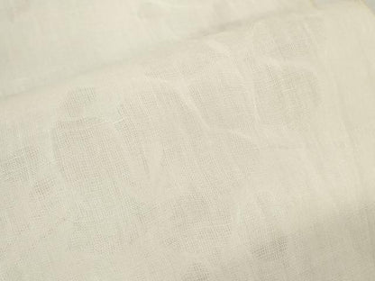 平和屋着物＊夏物 長襦袢 反物 着尺 芝花紋紗 生成り色 綿麻 逸品 未使用 DAAW7922zzz