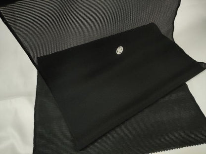 平和屋着物＊夏物 黒紋付 黒反物 着尺 絽 洗える着物 未使用 DAAW7966zzz