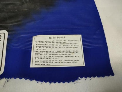 平和屋着物＊夏物 黒紋付 黒反物 着尺 絽 作家物 藍下黒染 逸品 未使用 DAAW7967zzz