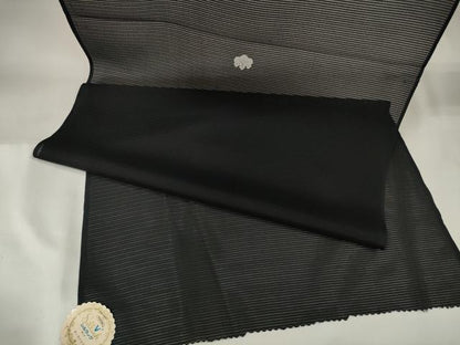 平和屋着物＊夏物 黒紋付 黒反物 着尺 絽 東レシルック 洗える着物 未使用 DAAW7968zzz