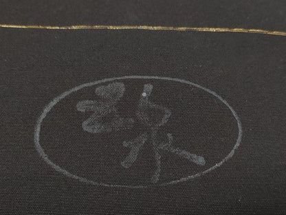 平和屋着物＊夏物 黒紋付 黒反物 着尺 絽 五泉 黒朱染 逸品 未使用 DAAW8001zzz