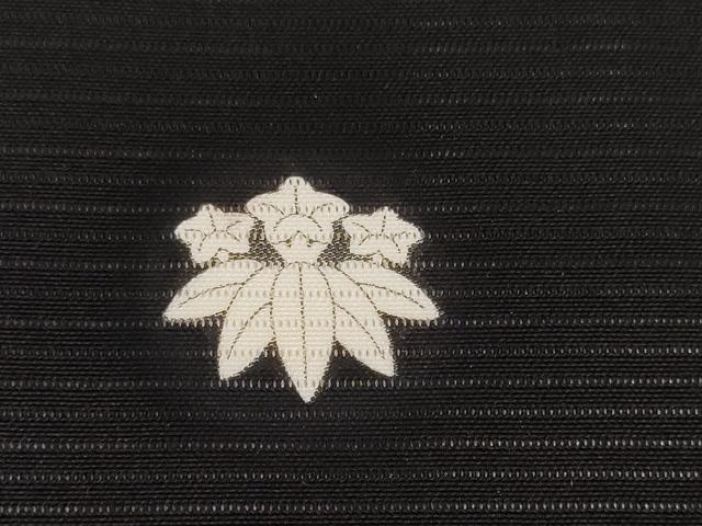 平和屋着物＊夏物 黒紋付 黒反物 着尺 絽 五泉 黒朱染 逸品 未使用 DAAW8001zzz