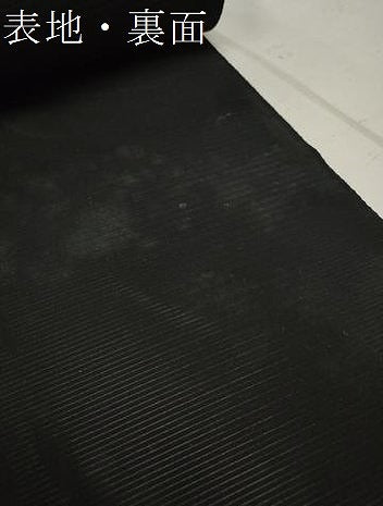 平和屋着物＊夏物 黒紋付 黒反物 着尺 五泉 檳榔子 皇室献上絹 逸品 未使用 DAAW8151zzz