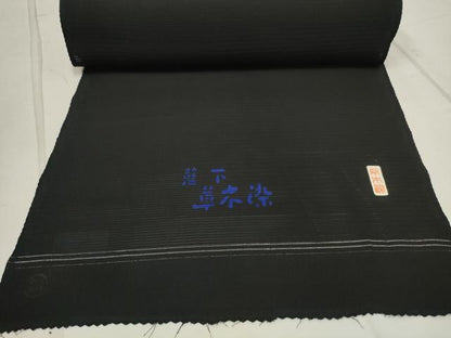 平和屋着物＊夏物 黒紋付 黒反物 着尺 絽 草木染 逸品 未使用 DAAW8154zzz