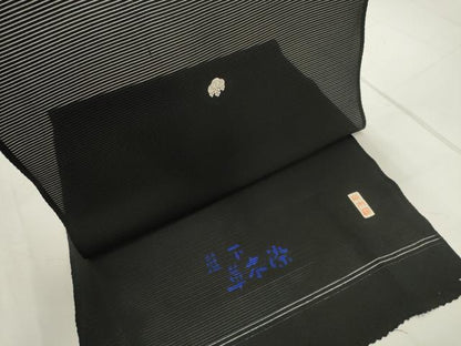 平和屋着物＊夏物 黒紋付 黒反物 着尺 絽 草木染 逸品 未使用 DAAW8154zzz