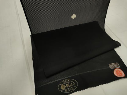 平和屋着物＊夏物 黒紋付 黒反物 着尺 絹ばら 逸品 未使用 DAAW8155zzz