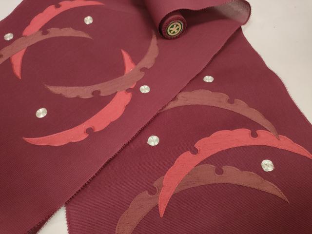 平和屋着物＊夏物 名古屋帯 帯反物 駒刺繍 総刺繍 露芝文 大丸扱い 逸品 未使用 DAAW8156zzz