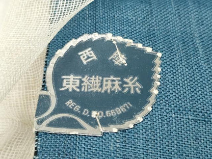 平和屋着物＊夏物 西陣 三嶋機業店謹製 名古屋帯 帯反物 桔梗 金糸 未使用 DAAW8158zzz